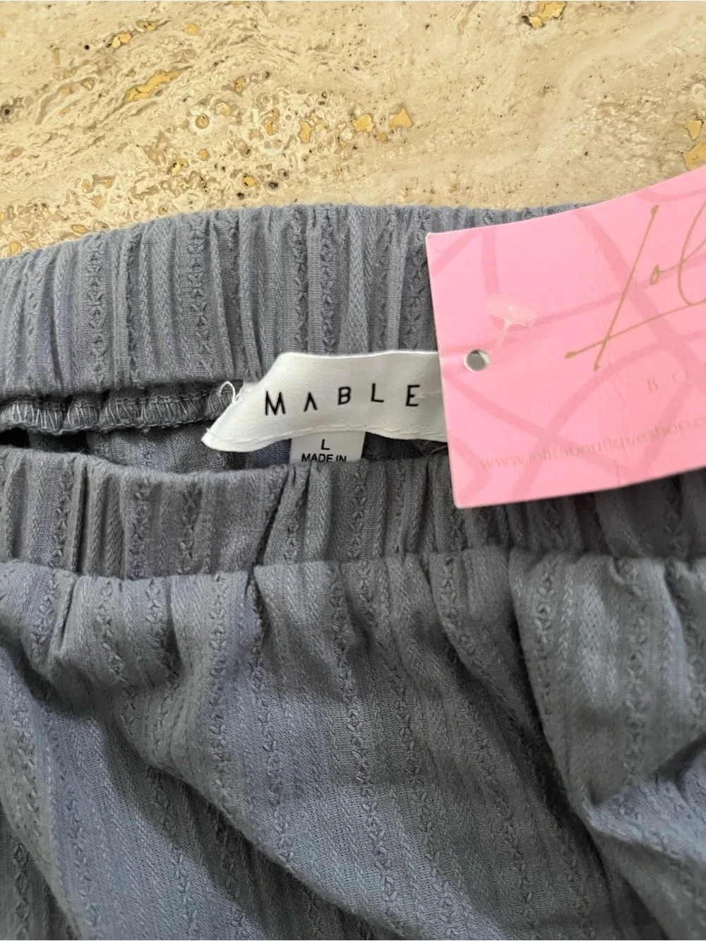 NWT MABLE Ruffled maxi Skirt — Slate Blue